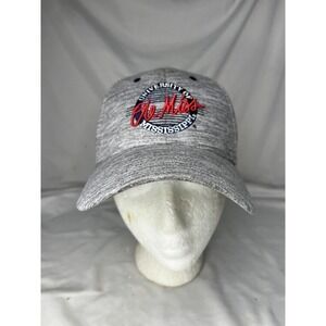 The Game Ole Miss University Mississippi Rebels Hat Stretchable Small/Med Gray